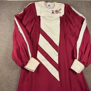 Bata Larga Iglesia Coro Murphy Vintage Borgoña Marfil Epifanía Cristiana 27x53 - Imagen 1 de 9