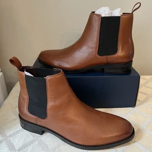 Cole Haan Grand+ Dress Chelsea Leather Boots C37859 British Tan Mens Sz 11 New - Picture 1 of 8