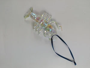 Acrylic Clear Iridescent Lobster Christmas Ornament EUC Coastal Ocean Seafood - Picture 1 of 3