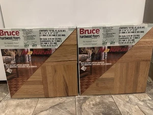 (2)Bruce Simply Solid Oak AHS100SP Parquet Flooring 20 SQ Feet TOTAL 7/16 12x12 - Picture 1 of 7