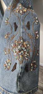 Vintage INC International Concepts Kristall Perlen Fee Edelstein Jeans 12 neu mit Etikett - Bild 1 von 12