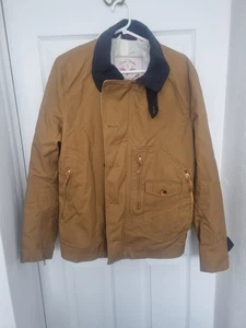 Zara Man Denim Couture Size M Jacket Khaki Brown - Picture 1 of 16