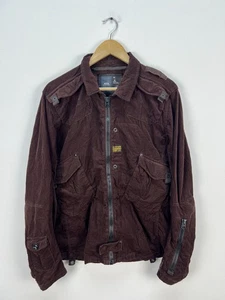 Camisa G-Star Blan Cord Carga Multibolsillo Vintage Chaqueta Para Hombre Talla L - Imagen 1 de 10