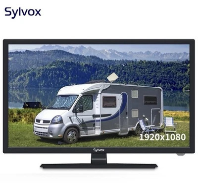 SYLVOX 12/24 Volt 24 Inch RV TV 1080P Built-in DVD Player Speaker FM Radio - Image 1 of 4