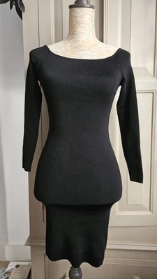 H&M Women’s Black Bodycon Mini Dress Size XS Long Sleeve - Image 1 of 4
