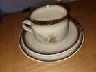 DENBY Fine Stoneware Memories/Images Handcrafted Trio Cup Saucer & Sideplate
