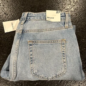 Forever 21 90's Pinch Waist Loose Fit Relaxed Blue Jeans Gr. 27 Denim - Bild 1 von 12