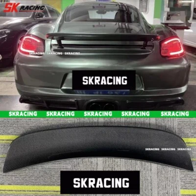 Alerón trasero cola de pato de fibra de carbono real para 987 Porsche Cayman S 2006-2012 Foto 1 de 4