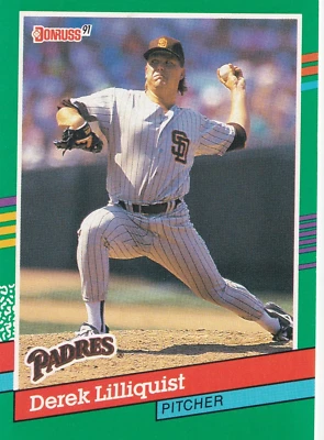 1991 Donruss #570 Derek Lilliquist San Diego Padres + (Yes 3 Free Mystery Cards) - Image 1 of 2