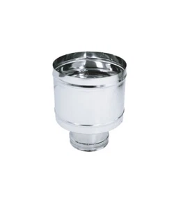 TERMINALE COMIGNOLO A BOTTE DOPPIA PARETE COIBENTATO 10 mm - INOX - PER STUFE - Foto 1 di 6
