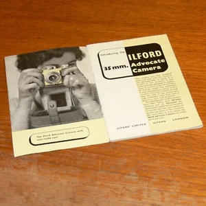 GENUINE ILFORD ADVOCATE INSTRUCTION MANUAL 14 pages pinted in UK - Picture 1 of 5