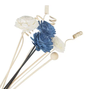 9 piezas Difusor de fragancia Difusor de fragancia Palos de caña de ratán Flor Azul Beige Artificial - Imagen 1 de 5