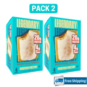 2 - Legendary Foods Protein Pastry, Brown Sugar Cinnamon, 2.2 oz Protein Bar 4Ct - Picture 1 of 1