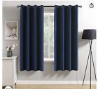 Pair MIULEE blue Velvet Curtains Thermal Insulated Blackout Curtain Drapes-52x63