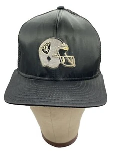 Vintage Oakland Raiders AJD Super Satin Snapback Mütze schwarz Adj. Made In USA - Bild 1 von 14