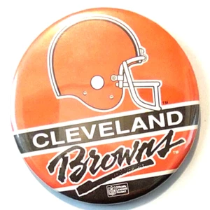 1990's Cleveland Browns NFL Football Button Pinback Pin Wincraft OLP 3.5" - Picture 1 of 2
