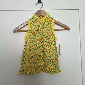 Ralph Lauren Dress Girls Size 5 Yellow Floral Ruffled Sleeveless Summer NWT - Picture 1 of 10