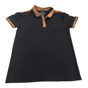 Nick Danger Polo Top Mens Black M Short Sleeve Button Embroidered Logo Golf Tee - Picture 1 of 11