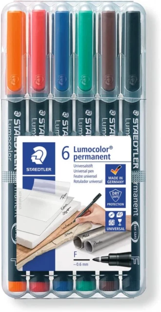 Staedtler Lumocolor 318 permanent F 6 Stück Marker