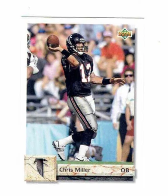 Chris Miller Atlanta Falcons #12 Quarterback #291 Upper Deck 1992 Football Card - Image 1 of 2