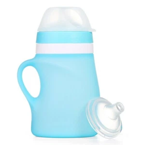 Silicone Baby Food Drink Bottle With Handle | 150ml | Microwave Dishwasher Safe - Picture 1 of 5