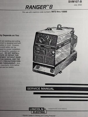 Lincoln Ranger 8 Saldatore a Gas Manuale Proprietario, Ricambi e Servizio da 9972 a 10886 - Immagine 1 di 4