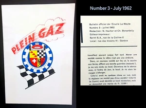 Vintage, PLEIN GAZ, #3, July 1962, Ecurie La Meute, Geneva Racing Team - Picture 1 of 1
