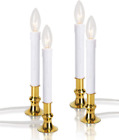Window Candle Electric with Daily Timer Function Brass Base Christmas Window Can