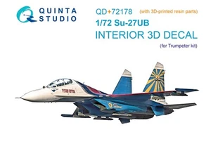 Calcomanía interior Quinta Studio QD+72178 Su-27UB 3D + pieza de resina (trompetista) 1/72 - Imagen 1 de 11