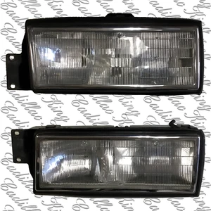 89 - 90 CADILLAC DE VILLE Fleetwood FWD Headlights LH & RH WITH BRACKETS USED - Picture 1 of 24