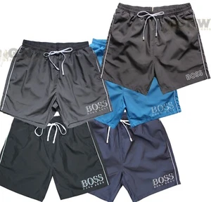 HUGO BOSS HOMBRE "STARFISH BM 2" LOGO NATACIÓN CORTO SECADO RÁPIDO NEGRO, AZUL MARINO, GRIS PEQUEÑO - Imagen 1 de 24