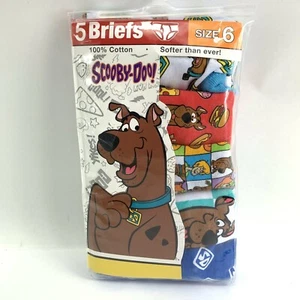 Scooby Doo Boys 5 Pack 100% Cotton Character Print Briefs Size 6 - Picture 1 of 2