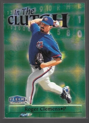 1998 Fleer Tradition ROGER CLEMENS In The Clutch Insert #3 Toronto Blue Jays  - Image 1 of 2
