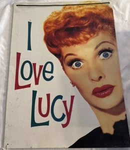 I Love Lucy Lucille Ball Tin Sign Metal wall decor retro TV Ad 16” By 12.5” - Picture 1 of 4