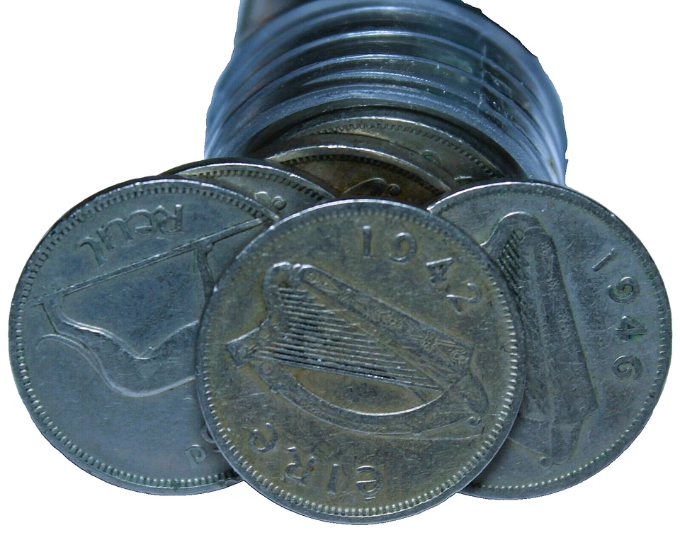 Rare Roll (20 Coins) Ireland 6 Pence Coins 1928-1963~Irish Wolfhound~Free Ship - Image 1 of 1