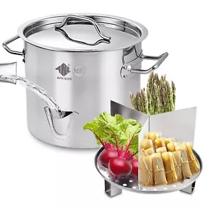 Arc 20qt Stainless Steel Tamale Steamer Pot W/easyfill Water Spout Seafood Crab - Picture 1 of 8