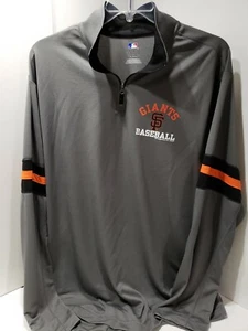 MLB San Francisco Giants Jersey Long Sleeve Polo Shirt Men's XXL Grey - Picture 1 of 5