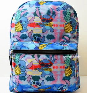 Disney Lilo and Stitch School Backpack All Over Print Travel Tote Book Bag 16" - Picture 1 of 8