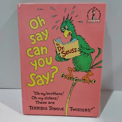 Vintage 1st Edition 1979 Dr. Seuss “Oh Say Can You Say?” Hardcover Book Foto 1 de 4