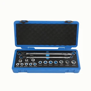 Metric Flex-Head Ratcheting Wrench Set Double Box End 8-22 mm Replacement Head - Picture 1 of 4