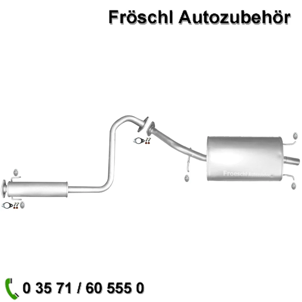 für Rover 25 MG ZR Schrägheck 1,1 1,4 1,6 Mitteltopf Endtopf mit Anbausatz z* - Image 1 of 1