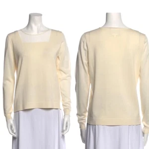Akris Punto Cream Pullover Sweater, 90% Wool Blend Women’s NWT Cozy Soft | 8 - Picture 1 of 8