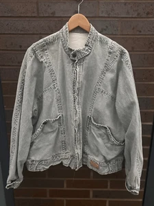 Vintage 1990s Mickey Mouse Custom Denim Jacket Size S - Picture 1 of 4