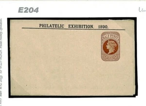 GB EARLY EXHIBITIONS Unused QV Stationery Wrapper 1890 {samwells}E204 - Picture 1 of 6