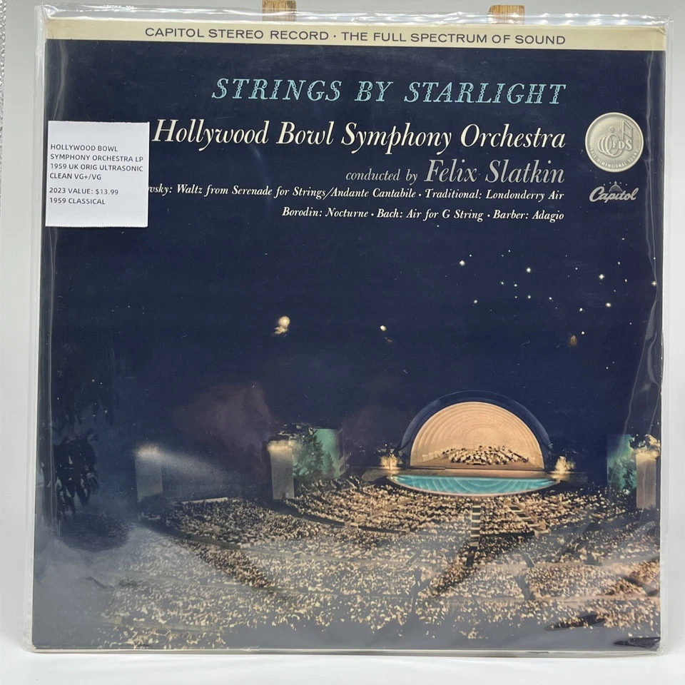 Hollywood Bowl симфонический оркестр LP 1959 Великобритания оригинальный ультразвуковой чистый VG+/VG - Изображение 1 из 1