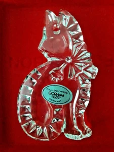 GORHAM LEAD CRYSTAL CAT Hanging Ornament - Picture 1 of 4