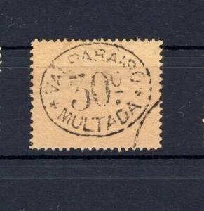 CHILE 1894 TAX DUE STAMPS MULTAS PROVISORIAS 30c USED HORIZONTAL straw paper - Picture 1 of 1