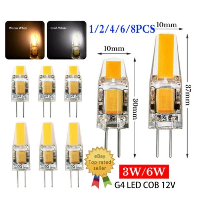 G4 LED 12V AC/DC COB Light 3W 6W High Quality LED G4 Lamp Bulb Chandelier Lamps - Image 1 of 4