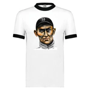 Ty Cobb Ringer T-shirt | MLB Detroit Tigers Baseball Player - Picture 1 of 3