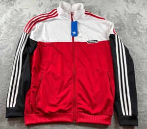 Adidas Track Jacket Mens L Red White Black Split Firebird Originals Hip Hop - Picture 1 of 8